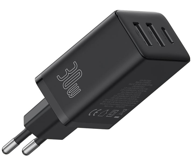 Baseus Ładowarka sieciowa Cube Fast Charger 2xUSB-A USB-C 30W Black - 1365464 - zdjęcie 2